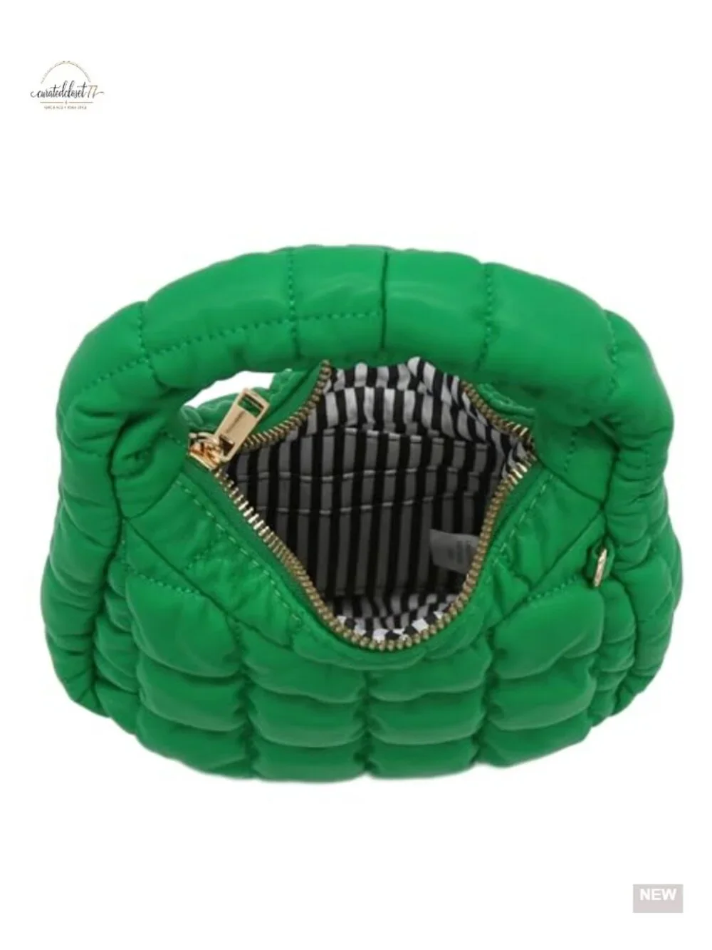 Mini Quilted PU Leather Crescent Puffer Crossbody Evening Bag